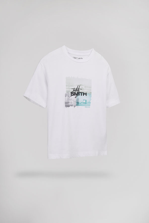 Teddy Smith T-shirt T-BOBY MC JR BLANC