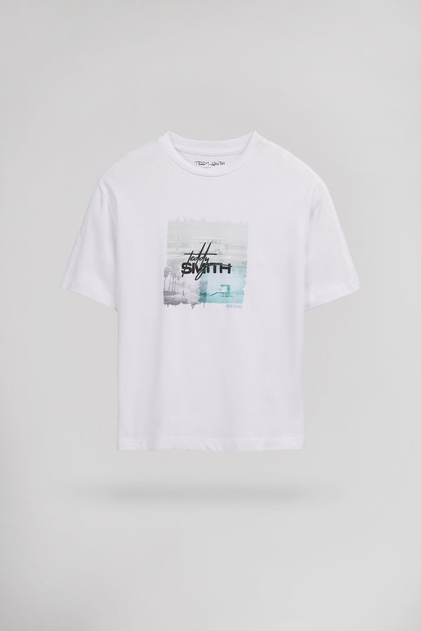 teddy smith T-shirt T-BOBY MC JR BLANC