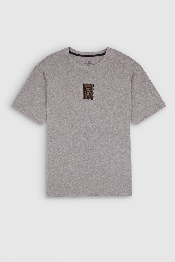 Teddy Smith T-shirt T-CALVER MC GRIS CHINE MOYEN