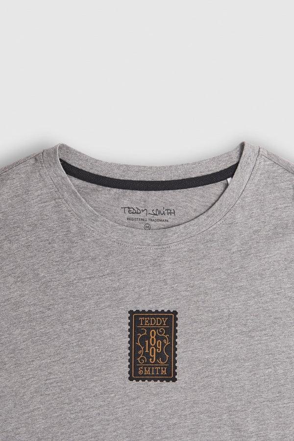 Teddy Smith T-shirt T-CALVER MC GRIS CHINE MOYEN