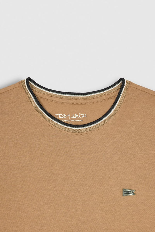Teddy Smith T-shirt T-ELMER MC MOKA BEIGE