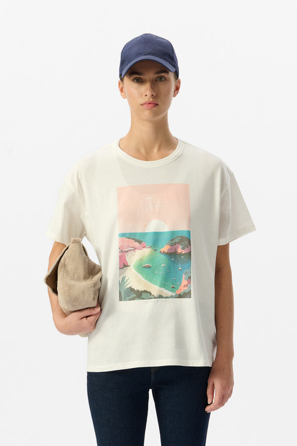 teddy smith T-shirt T-ETERNAL MC MIDDLE WHITE