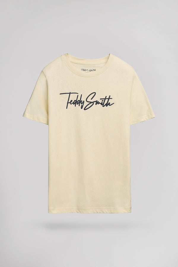 teddy smith T-shirt T-EVAN MC JR PASTEL YELLOW