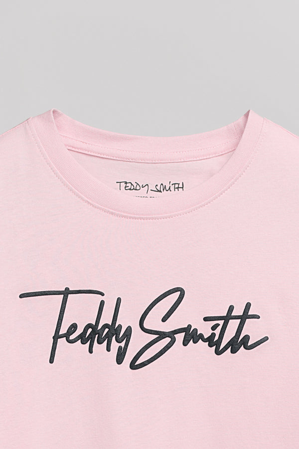 Teddy Smith T-shirt T-EVAN MC JR PINK SHIRT