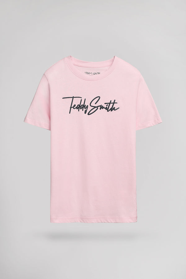 teddy smith T-shirt T-EVAN MC JR PINK SHIRT