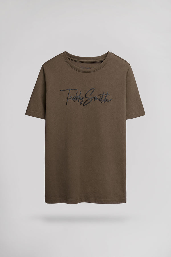 teddy smith T-shirt T-EVAN MC JR TURBULENCE KAKI