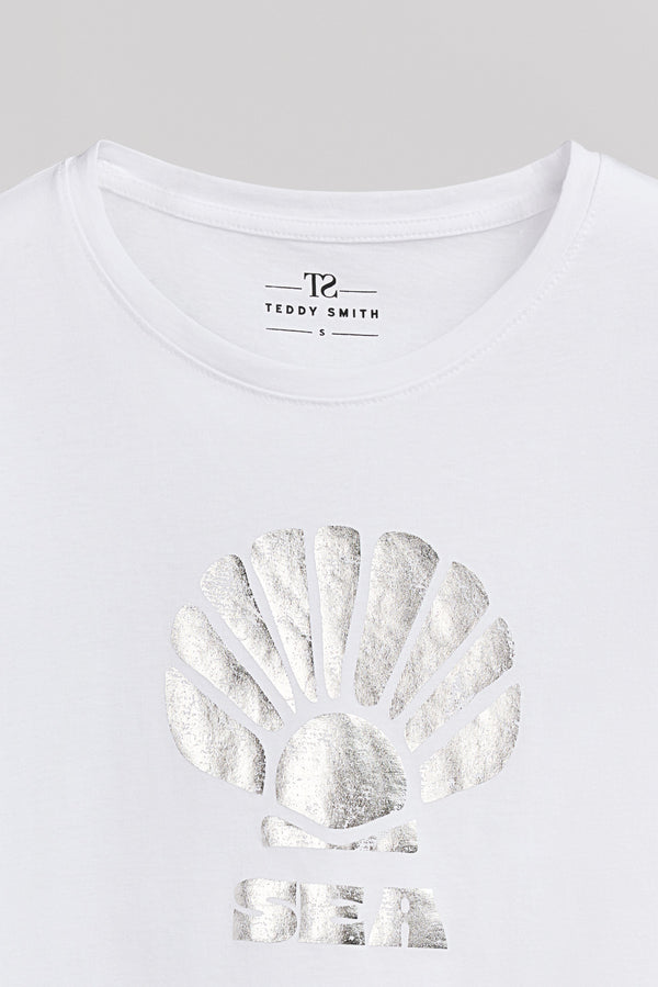 Teddy Smith T-shirt T-JOY MC BLANC