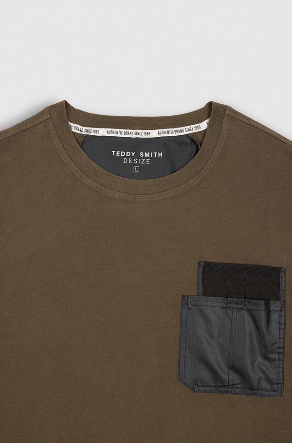 Teddy Smith T-shirt T-LOBO MC RAVEN KAKI