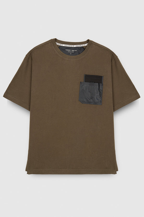 teddy smith T-shirt T-LOBO MC RAVEN KAKI