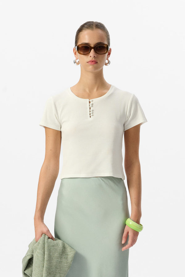 teddy smith T-shirt T-LOL MC MIDDLE WHITE