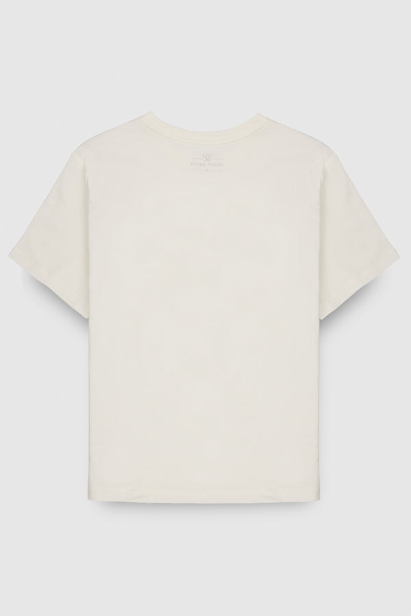 Teddy Smith T-shirt T-LOU MC JR MIDDLE WHITE