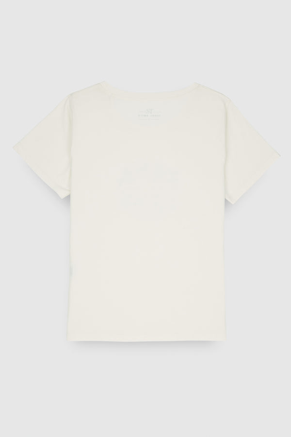 Teddy Smith T-shirt T-LOUNA MC MIDDLE WHITE