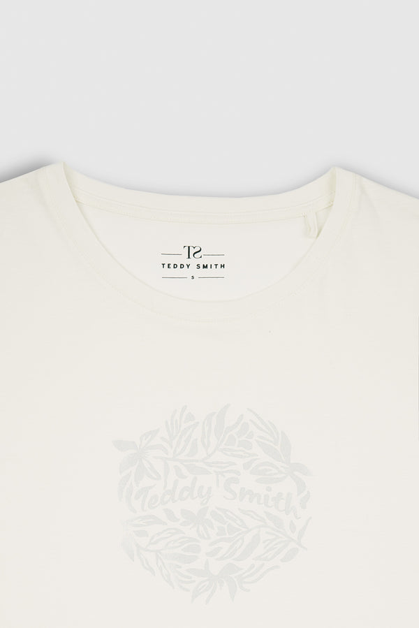 Teddy Smith T-shirt T-LOUNA MC MIDDLE WHITE