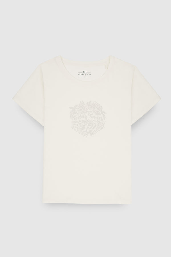 teddy smith T-shirt T-LOUNA MC MIDDLE WHITE