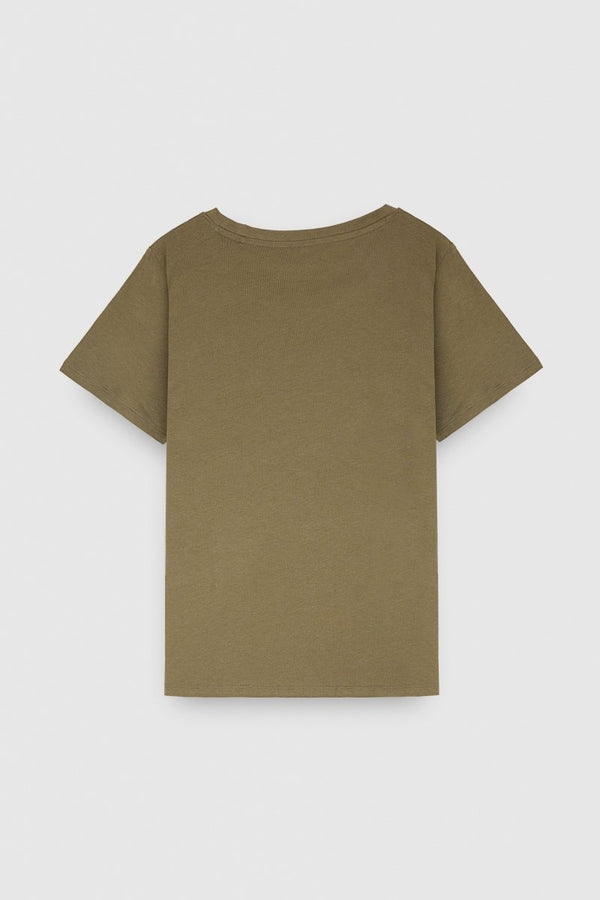 Teddy Smith T-shirt T-LOUNA MC TURBULENCE KAKI