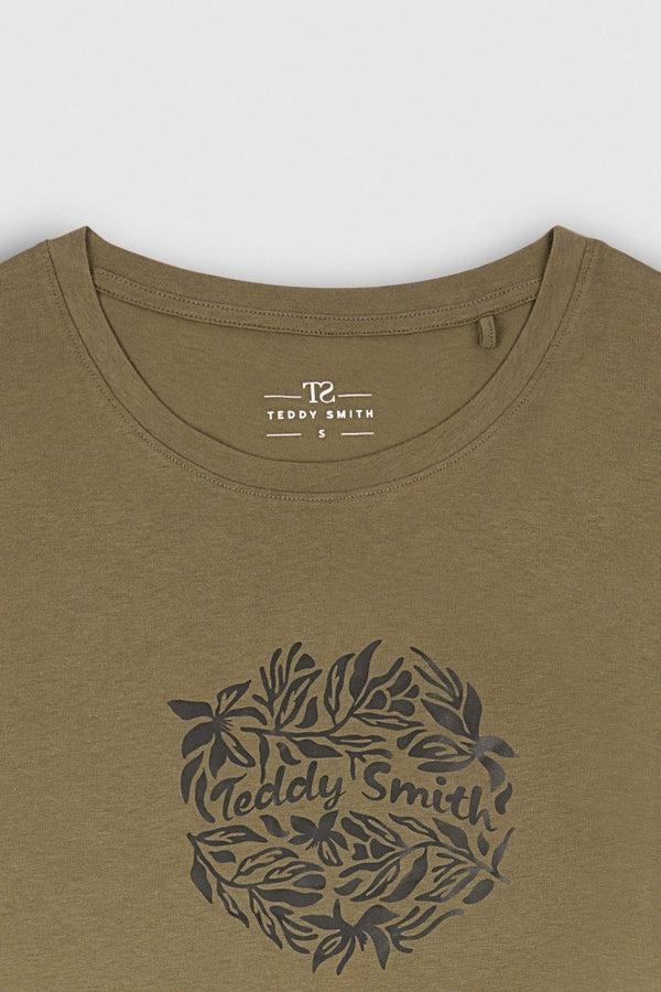 Teddy Smith T-shirt T-LOUNA MC TURBULENCE KAKI