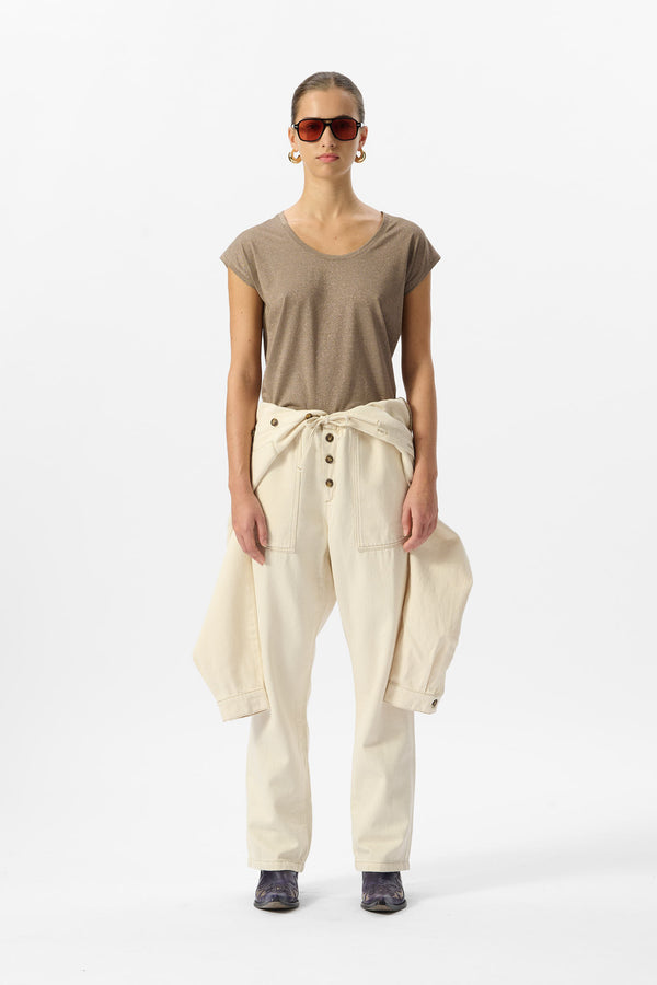 Teddy Smith T-shirt T-LUREXIE MC TURBULENCE KAKI