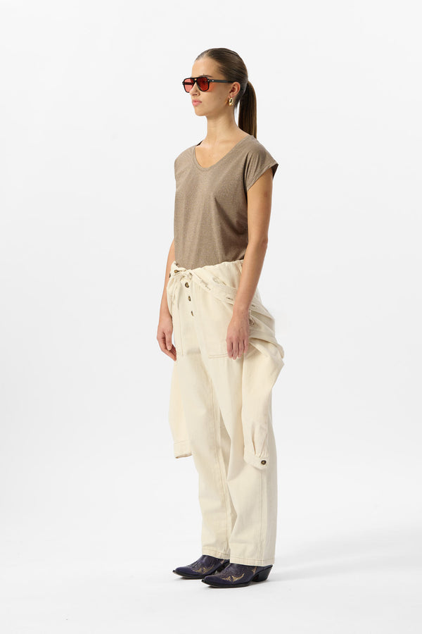 Teddy Smith T-shirt T-LUREXIE MC TURBULENCE KAKI