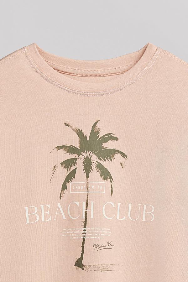 Teddy Smith T-shirt T-MALIBU MC JR ROSE PALE