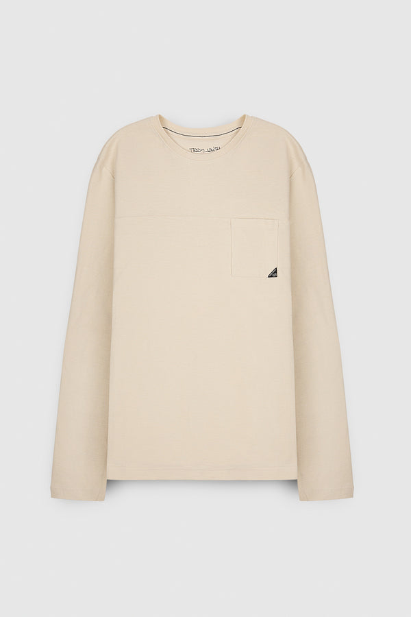 Teddy Smith T-shirt T-MILLER ML CREAM