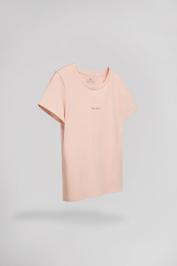 Teddy Smith T-shirt T-RIBELLE MC ROSE PALE