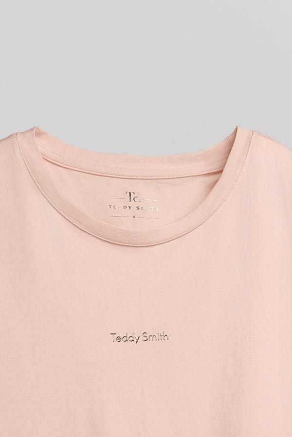 Teddy Smith T-shirt T-RIBELLE MC ROSE PALE