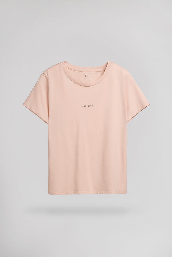 teddy smith T-shirt T-RIBELLE MC ROSE PALE