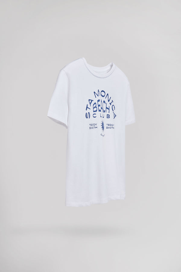 Teddy Smith T-shirt T-SANTA MC JR BLANC