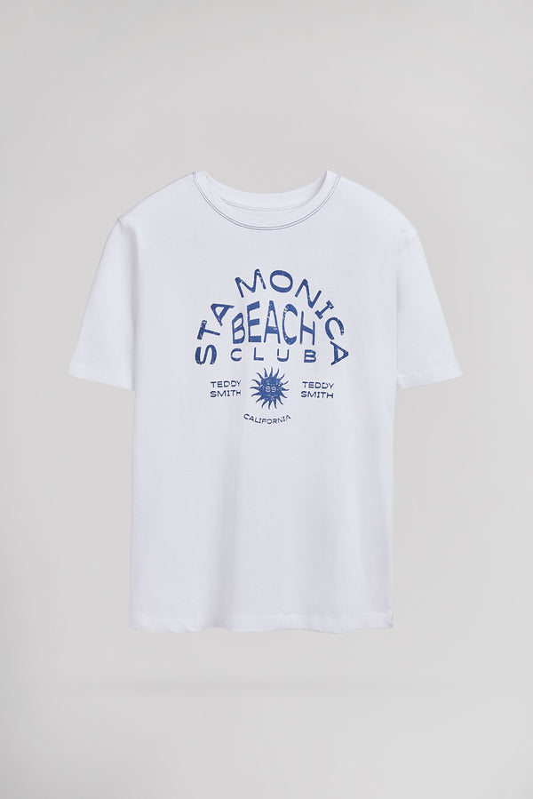 teddy smith T-shirt T-SANTA MC JR BLANC