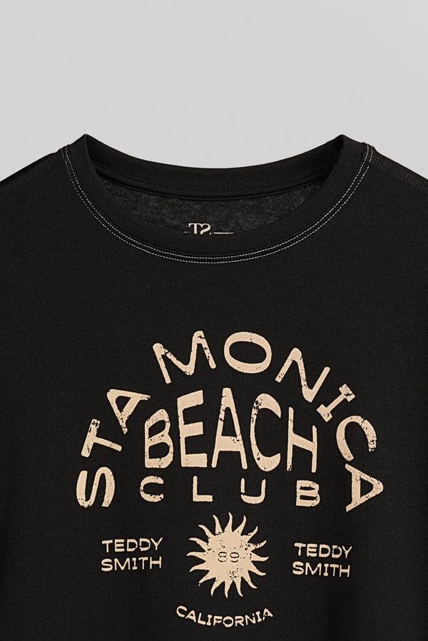 Teddy Smith T-shirt T-SANTA MC JR NOIR