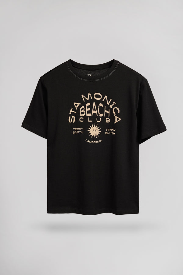 teddy smith T-shirt T-SANTA MC JR NOIR