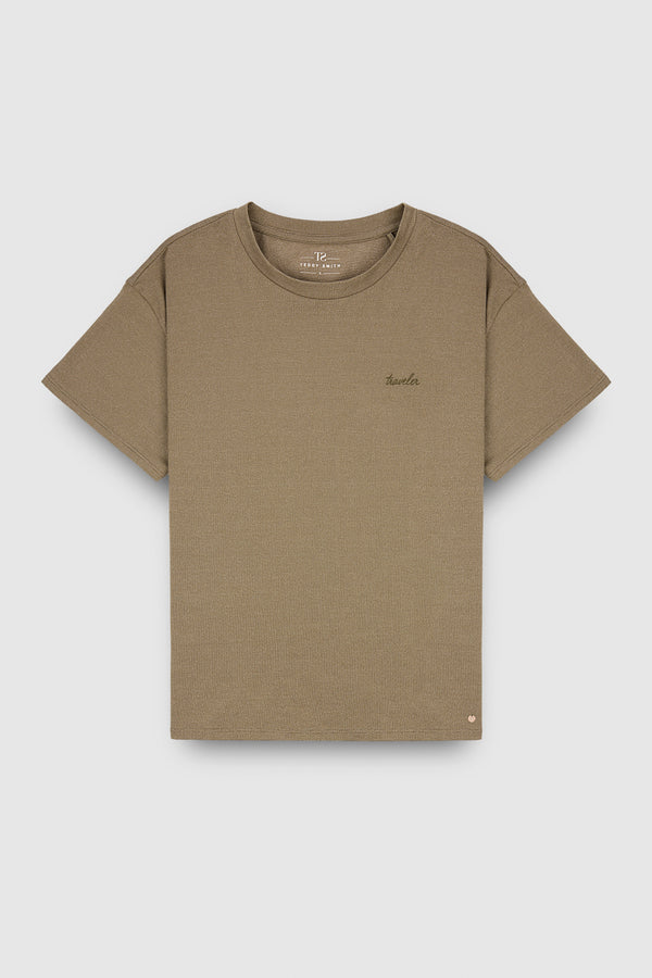 teddy smith T-shirt T-SOSO MC TURBULENCE KAKI