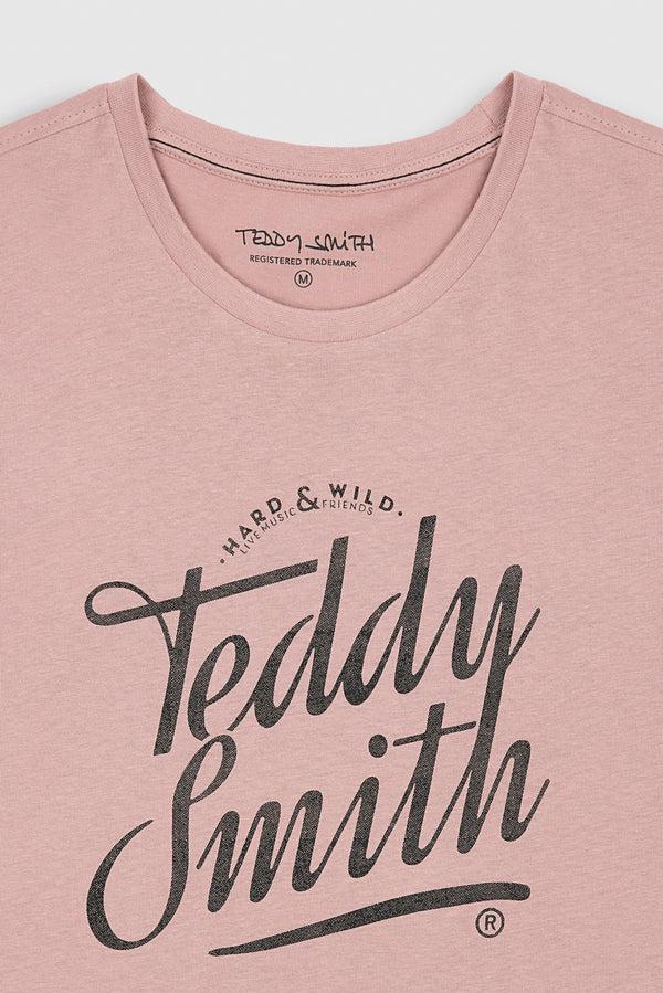 Teddy Smith T-shirt T-TINSLEY MC WOOD ROSE