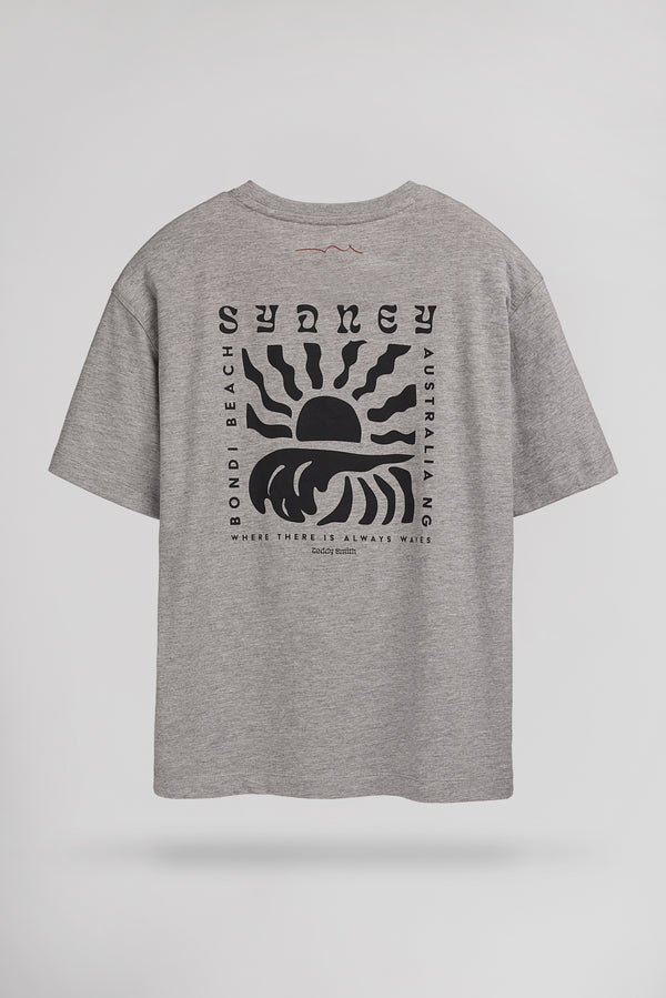 Teddy Smith T-shirt T-WORLD MC JR GRIS CHINE