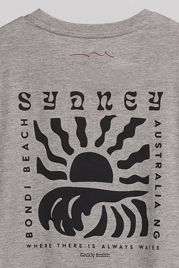 Teddy Smith T-shirt T-WORLD MC JR GRIS CHINE