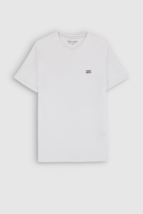 teddy smith T-shirt THE TEE 1 MC BLANC