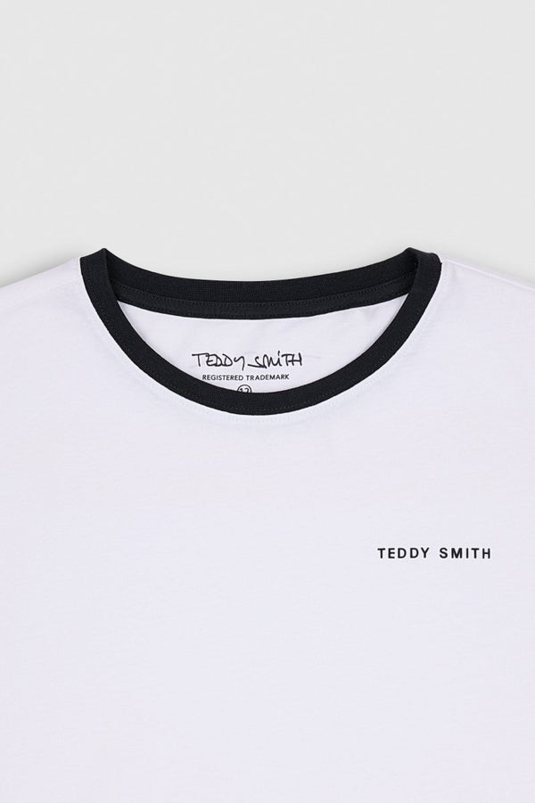 Teddy Smith T-shirt THE-TEE 2 R MC JR BLANC