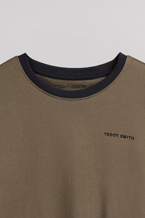 Teddy Smith T-shirt THE-TEE 2 R MC TURBULENCE KAKI