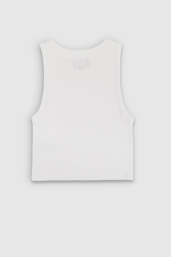 Teddy Smith Top Sans Manches DEB US RIB BLANC