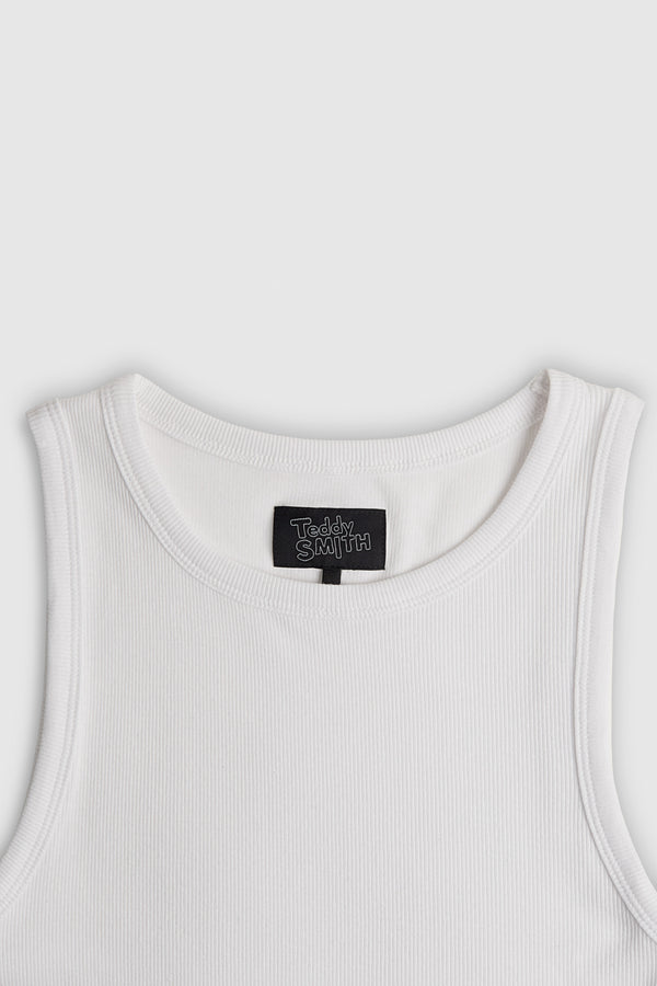 Teddy Smith Top Sans Manches DEB US RIB BLANC