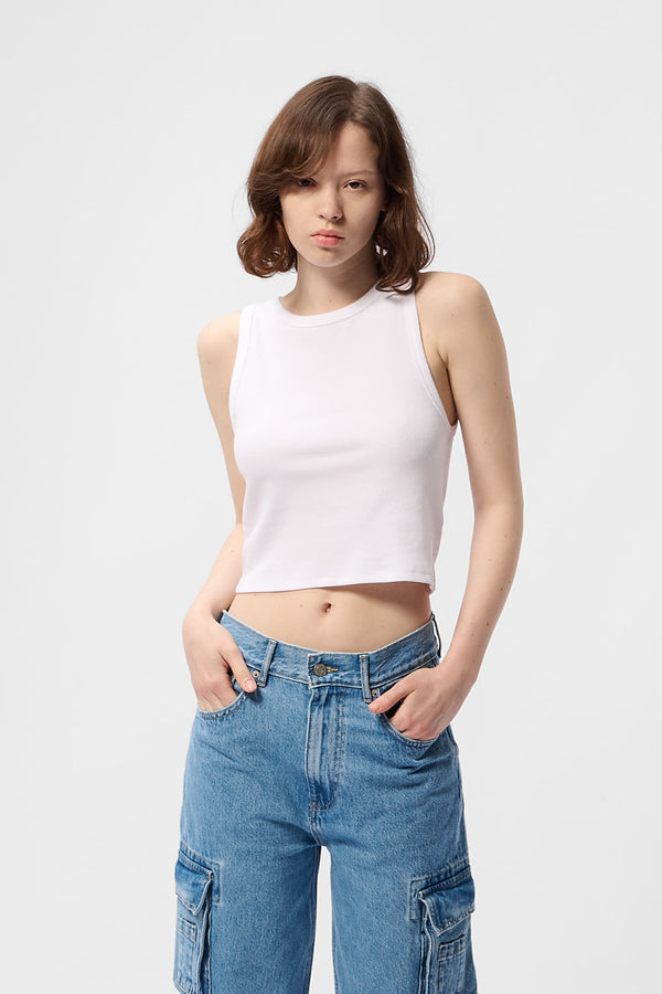 teddy smith Top sans manches DEB US RIB BLANC