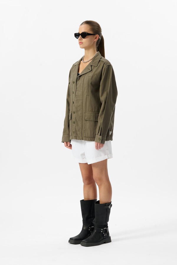 Teddy Smith Veste V-BRITNEY MILIT TURBULENCE KAKI