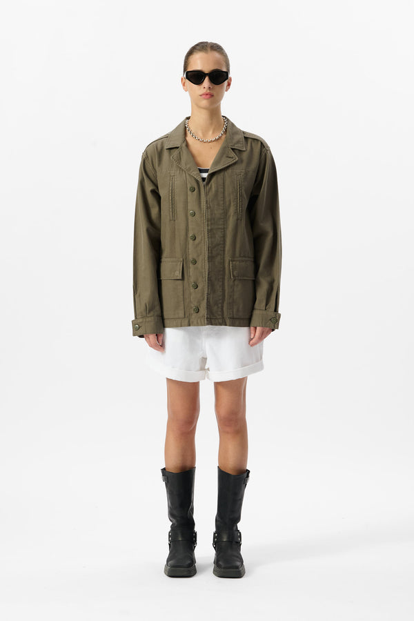 teddy smith Veste V-BRITNEY MILIT TURBULENCE KAKI