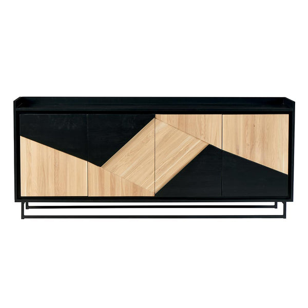 the home deco factory Bahut en Chêne Blanchi AMBBAH