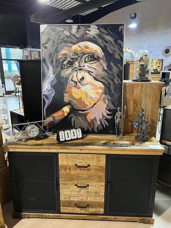 The Home Deco Factory Bahut En Manguier Massif Et Métal MES 13