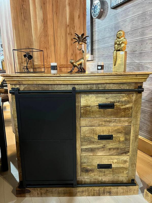 The Home Deco Factory Bahut En Manguier Massif Et Métal MOON-10