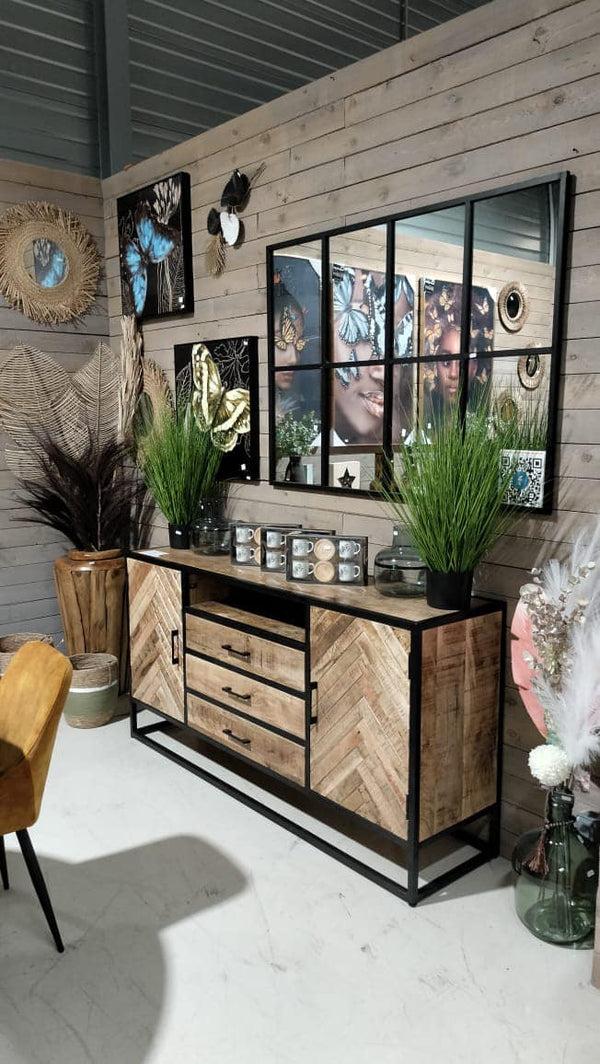 The Home Deco Factory Bahut Manguier Chevron NOVBAH 18