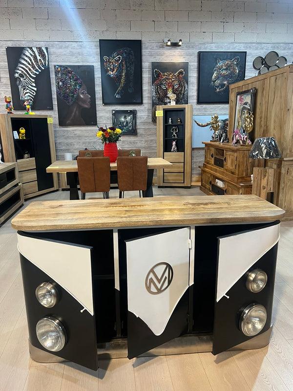 The Home Deco Factory Bahut Manguier Et Métal Combi