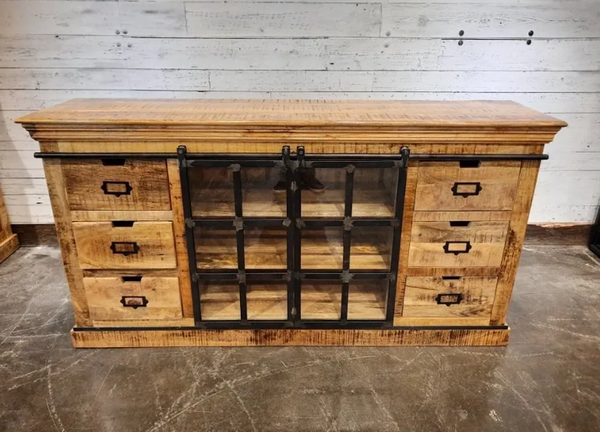 The Home Deco Factory Bahut Manguier Et Métal DZ 06 GR