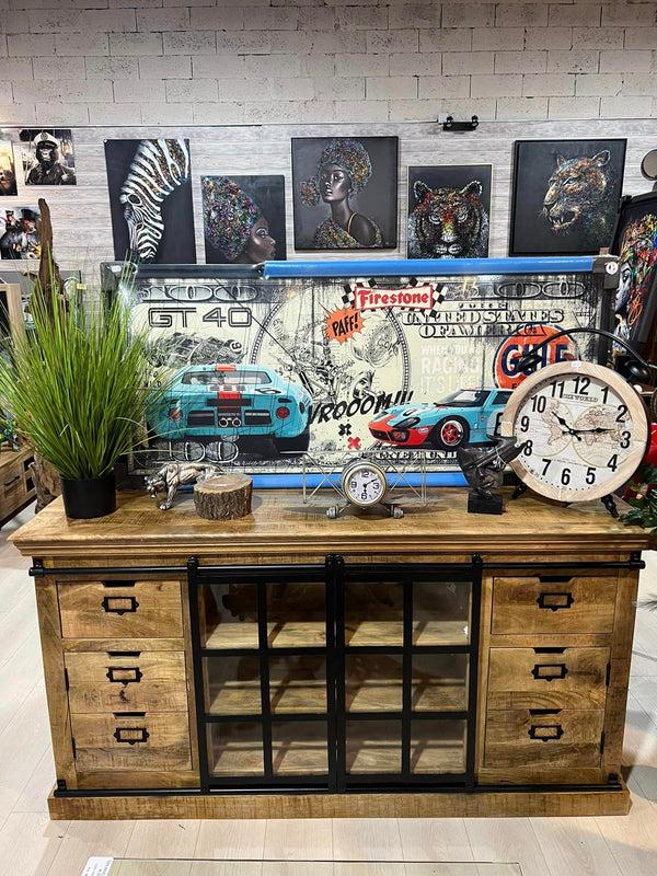 The Home Deco Factory Bahut Manguier Et Métal DZ 06 P